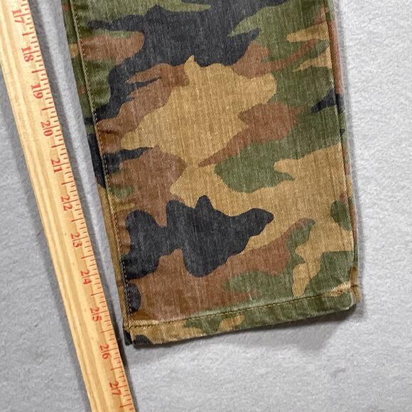 Madewell The High-Rise Slim Boyjean Women 27 Camo Camouflage Print Straight Leg - Picture 3 of 12